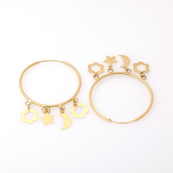 گوشواره حلقه ای آویزدار